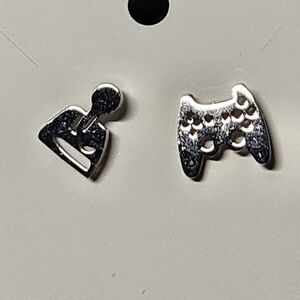 Silver Game Controller Earrings